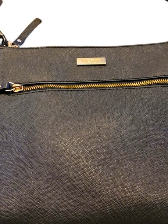 kate spade Handbags - Kate Spade Black Saffiano Leather Crossbody Bag Gold Hardware Authentic